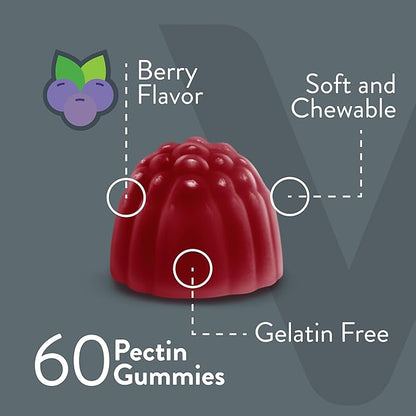 Viteey Vitamin B6 Gummies - Energy, Nerve & Mood Support - B6 Vitamins 100mg - Vegan, Gluten Free, GMO Free - 60 Count