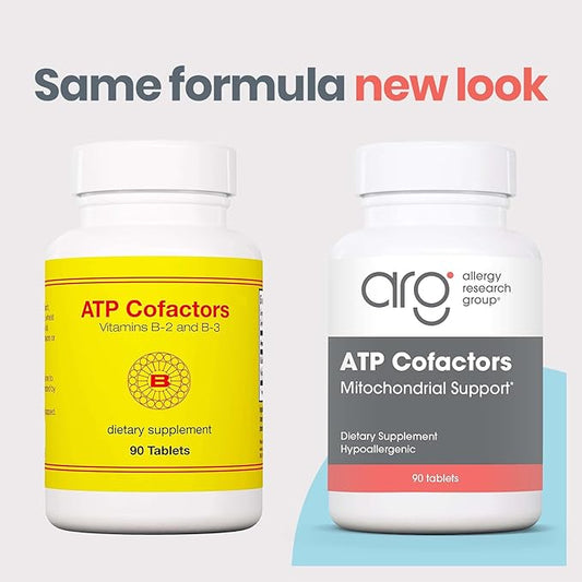 Optimox ATP Cofactors Supplement - Vitamin B Complex for Men & Women, Vitamin B2, Vitamin B3, 100mg Riboflavin, 500mg Niacin, High Potency Tablets - 90 Count