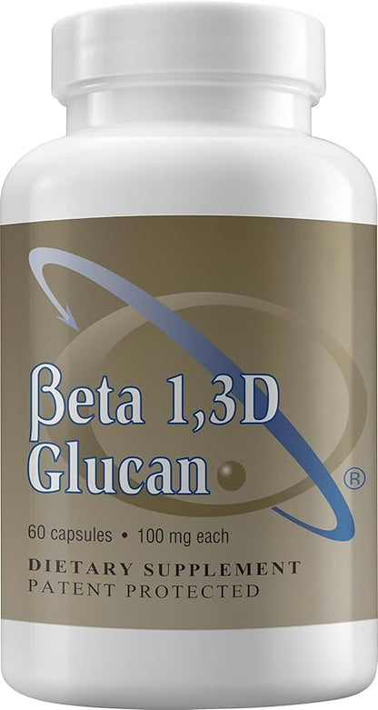 Immune Support Supplement Highly Purified Beta Glucan 100 mg per Capsule (beta-glucan Fiber) (Pack of 1)