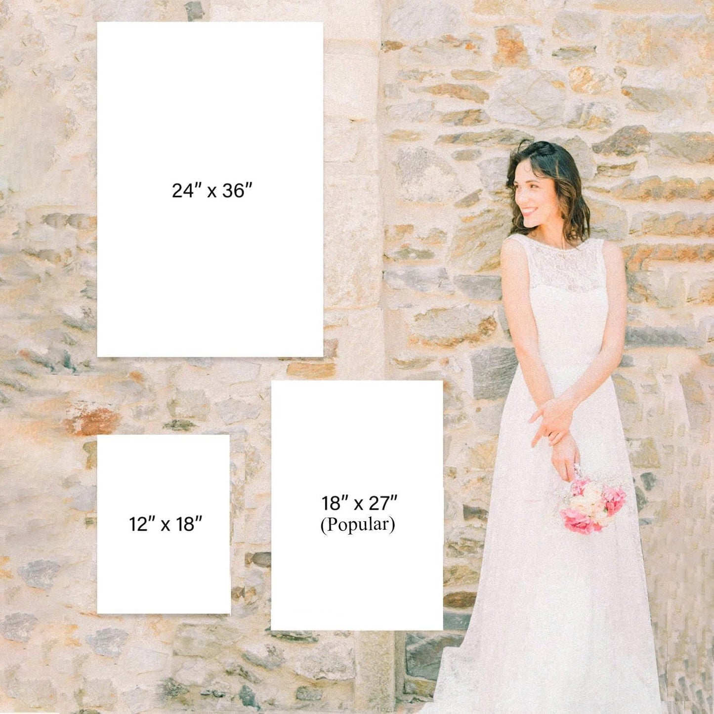 Welcome Wedding Signs, Modern Floral Wedding Sign Decorations Signage 12" X 18" (Small), 27" (Medium), 36" (Large), Plastic, Modern, Pole Mount, Weather