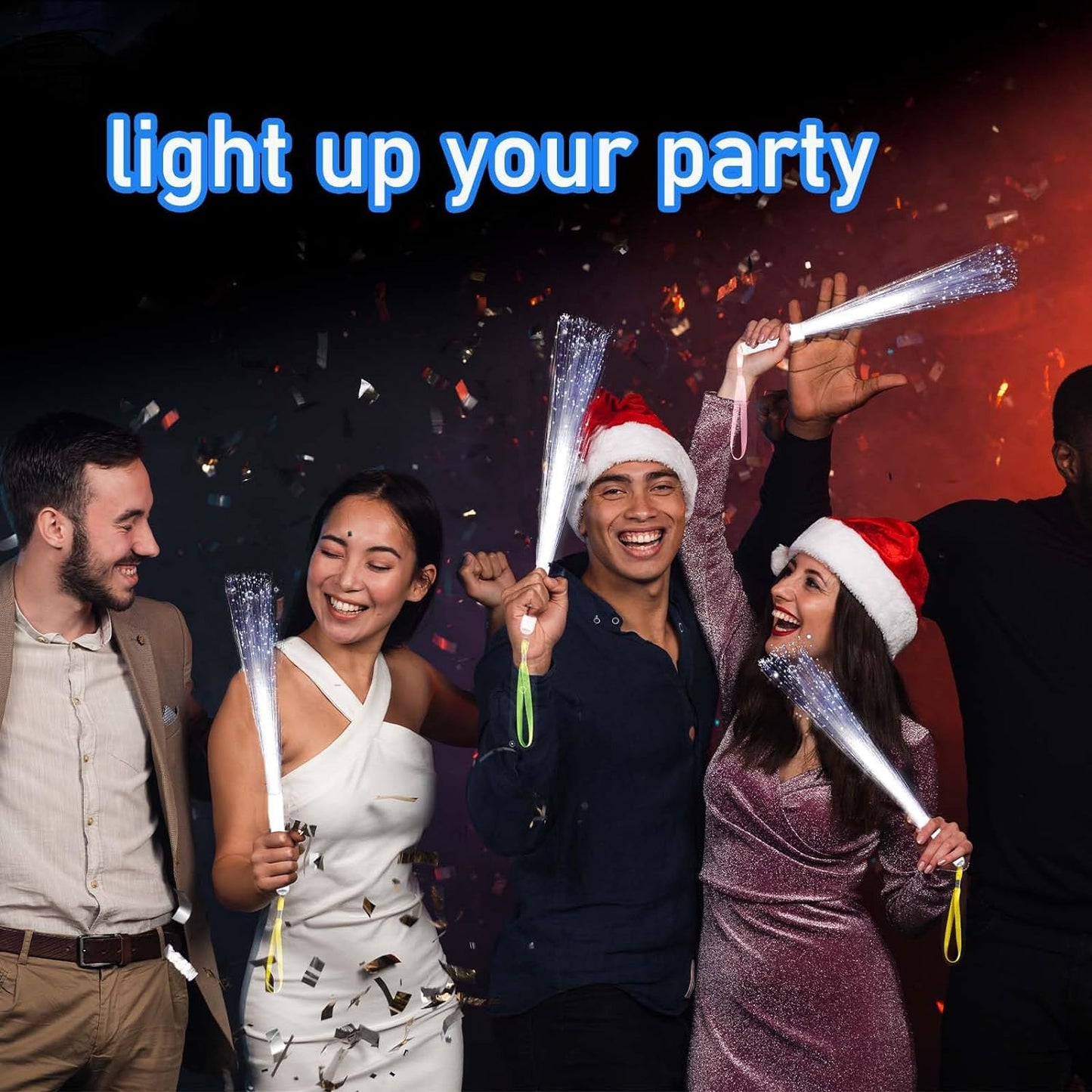 25 Pcs White Fiber Optic Wands,3 Models Wedding Sparklers,Glow Sticks Light up Sticks Led Light Wands Fit Wedding Bridal Shower Birthday Valentine's Day