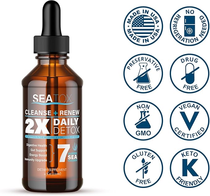 Cleanse & Renew - Liquid Superfood - Gut Health, Bloating, & Immune Support - Overall Wellness - Vegan & Gluten-Free - 30-Day Supply - Made in USA - 30-Day Supply