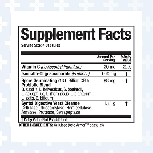 Arthur Andrew Medical, Syntol, 3-in-1 Formula with Probiotics, Prebiotic Fiber & Yeast Cleansing Multi-Enzymes, 90