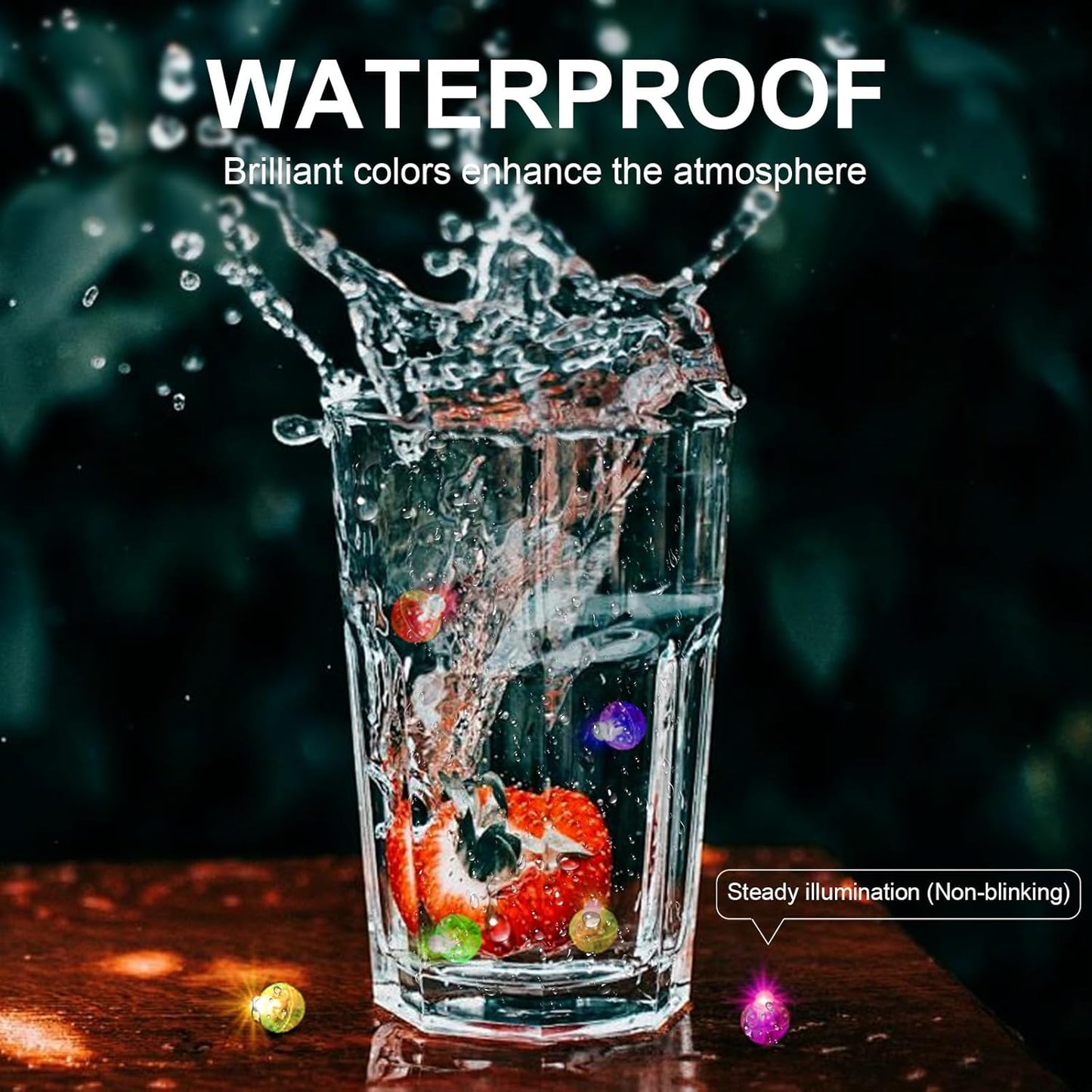 Aogist 100Pcs Warm White Balloon Lights with Hook,Long Standby Time,Waterproof Mini Light for Birthday Party Wedding Christmas Halloween Easter Decorative (Steady)