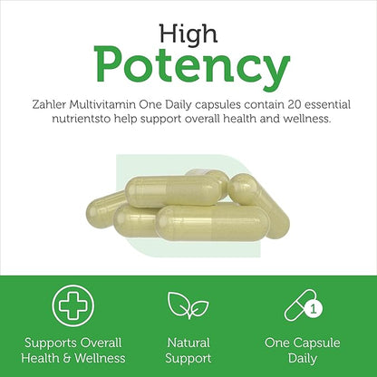 Zahler - One Daily Vegan Multivitamins for Women & Men (60 Count) Kosher Vegan Multivitamin - Essential Vitamins & Minerals with Whole Food Spectra Blend - Vegetarian and Vegan Vitamins for Adults