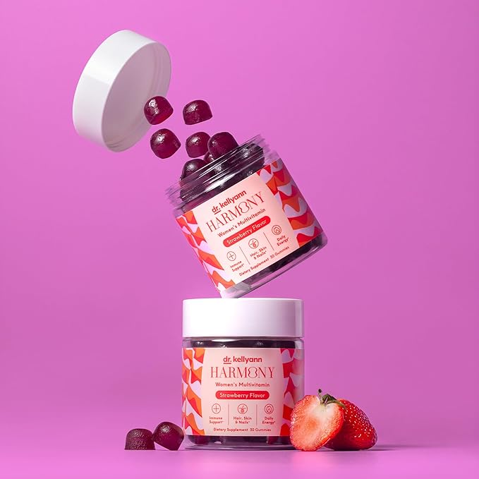 Dr. Kellyann Everyday Multivitamin Gummies – Complete Daily Multivitamin with Essential Nutrients for Energy, Immune Support & Wellness – Gluten-Free, Non-GMO, Delicious Berry Flavor, 60 Gummies