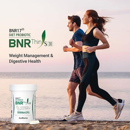 BNRThin S30, Lactobacillus Gasseri BNR17, 10 Billion CFU Guaranteed, 30Capsules
