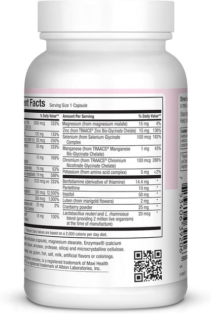 Womens Multivitamin – Essential Multivitamin for Women Supplement with Vitamins A B C D E Calcium Zinc Biotin & More – Daily Multi Vitamins and Multiminerals for Gut Support - Kosher (60 Capsules)