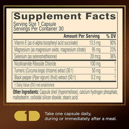 Swisse Plus NAD+ Calm Skin | Clinically Tested NAD+ Supplement | Supports Balanced, Healthy Skin | Anti-Aging Supplement for Women & Men | 30 Capsules