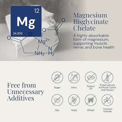 Raena Magnesium – Magnesium Supplement for Energy, Muscle Function, Bone Health & Overall Wellness - 90 Capsules, 30-Day Supply