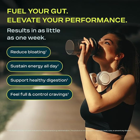 Prebiotic Fiber Supplement for Women & Men – 6g Prebiotic Fiber Powder – Daily Blend for Gut Health, Bloating, Regular Digestion & Energy – Soluble & Insoluble, Sugar Free, Unflavored, 30 Servings