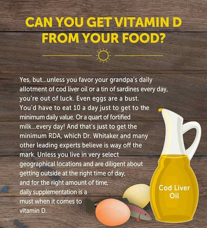 Dr. Whitaker's BeyonD3 - Vitamin D3 Supplement 5,000 IU Plus Boron, Vitamin K2, Magnesium & Zinc - Supports Immune Health, Calcium Metabolism & Bone Mineralization (30 Capsules)