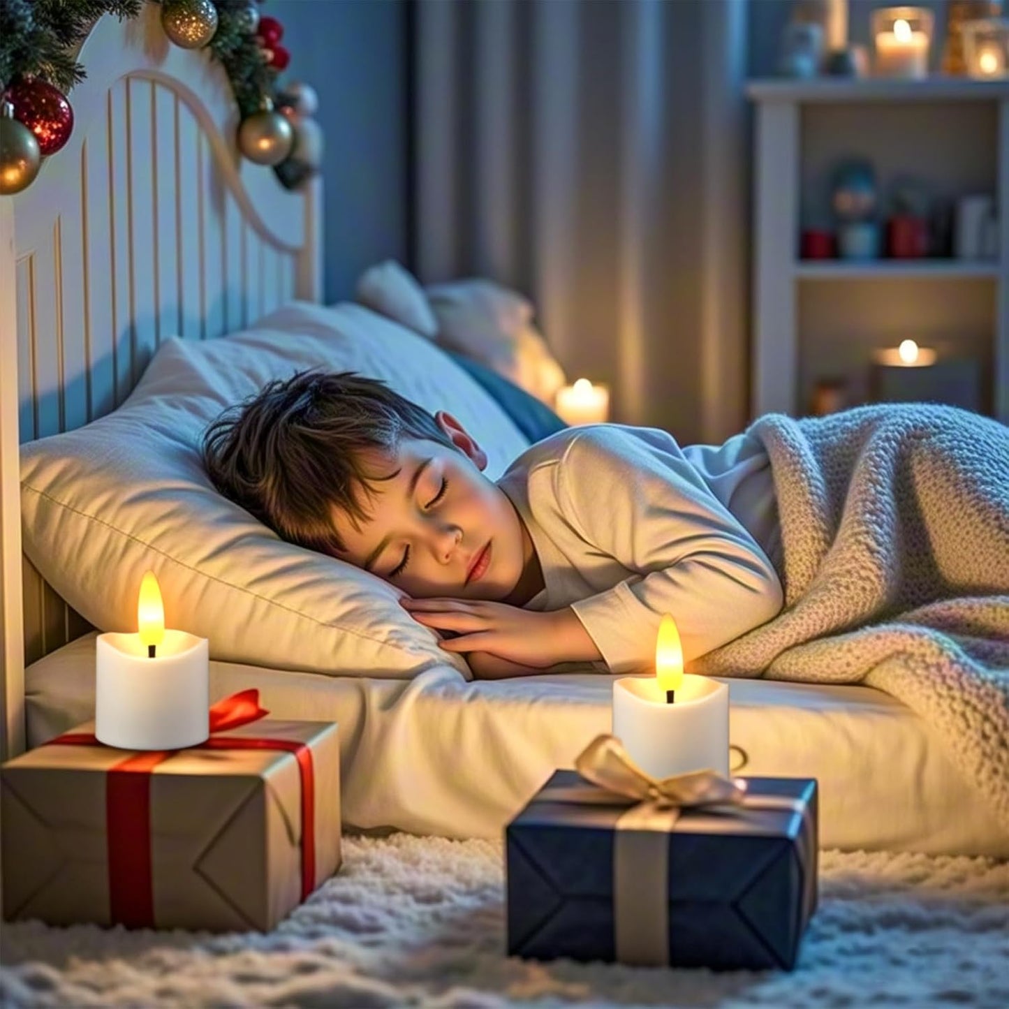 HL Rechargeable Waterproof Tea Lights,100H+ Highly Bright Led Flameless Candles,Magnetic Charging Battery Candles with Remote,Electric Votive Candles for Home Halloween Christmas Decorative-12pcs