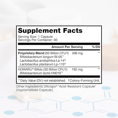 Pure Therapro Rx Power Probiotic 100B | 30 Acid Resistant Capsules - 1 Month Supply | 4 Proven Strains 100 Billion CFU | Flora Balance & Digestion | NO Refrigeration Required | Non-GMO | Zero Fillers