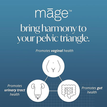 Māge by Solv Wellness Probiotic for Her, Daily Women’s Prebiotic and Probiotics Blend Nutritional Supplements for Digestive, Vaginal PH Balance, Urinary Tract Health Support, 30 Capsules