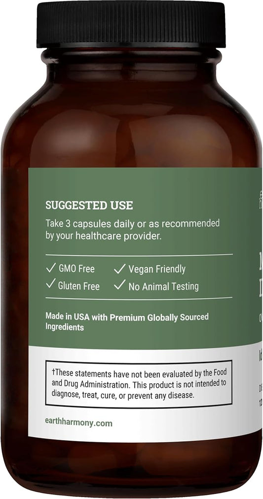 Earth Harmony Myo-Inositol & D-Chiro Inositol Supplement for Women, Ovarian & Hormone Balance for Women - Supports Normal Cycles, Fertility Supplement (60 Capsules)