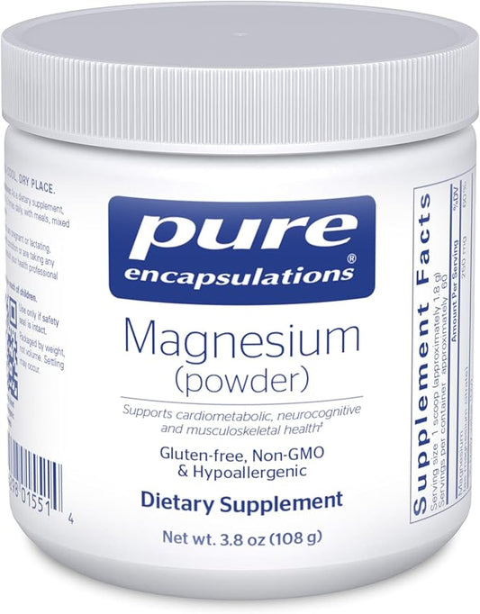 Pure Encapsulations Magnesium (Powder) | Supports Cardiovascular Function, Muscle Function, and Calming | 3.7 Ounces