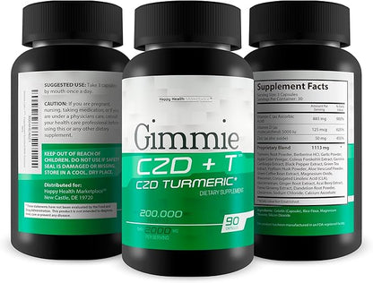 Gimmie CZD + T - Our Best CDZ Supplement Vitamin C D and Zinc Plus Magnesium Turmeric and More - High Potency Immune Support with Vitamin C & D - Our Best Immune Pills Nature Vitamin D Zinc C Best