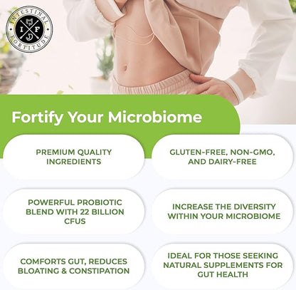 Intestinal Fortitude Prebiotic and Probiotic Supplement Bundle - 30 Capsules for Gut Health and Digestive Support, Promote Good Bacteria, Gut Lining and Support Healthy Digestion
