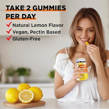 Potassium Gummies 1000mg, Maximize Potassium Absoption Blend with Vitamin B6 Magnesium, Potassium Citrate Supplement for Adults, Sugar Free, 60 Count