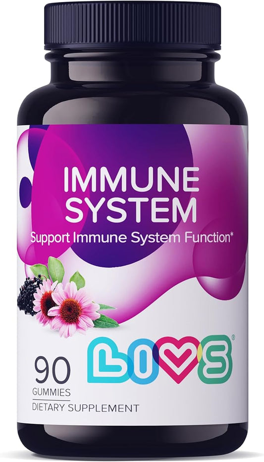 Immune System Elderberry Gummies for Adults & Kids | Advanced Immune Support Supplement with Vitamin C, Echinacea, & Propolis | Vegan & Gluten Free Gummy Vitamins | 200mg Elderberry/Dose -90 Ct