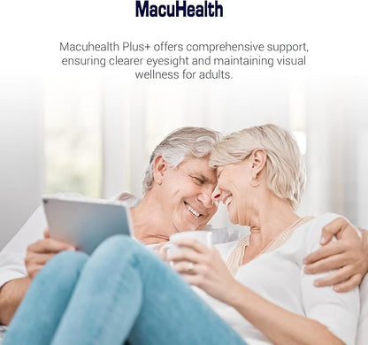 Macuhealth Plus+ Eye Vitamins Supplement for Adults - 90 Day Supply with Lutein, Zeaxanthin, and Meso-Zeaxanthin - Unflavored, Vitamin for Eyes