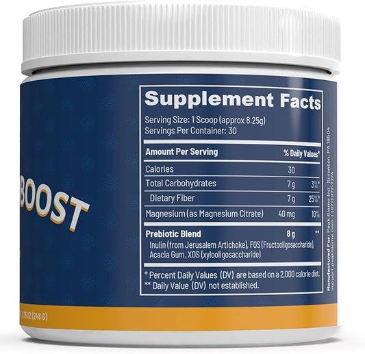 Peak BioBoost Prebiotic Fiber Supplement for Colon Cleanse - Flavorless Digestive Nutritional Supplements - Easy to Dissolve - No Gluten, Soy or Dairy - 3-Month Supply - 90 Servings