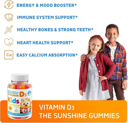 DR. MORITZ Vitamin D Gummies for Kids & Adults and Vitamin C Gummies (2 Pack)
