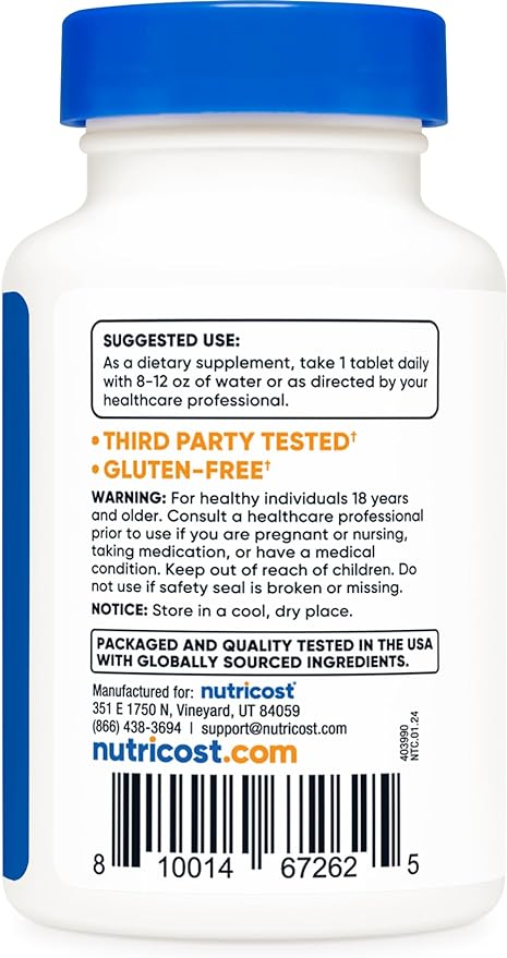 Nutricost Kelp Tablets, 325mcg of Iodine, 240 Tablets - Non-GMO, Gluten Free