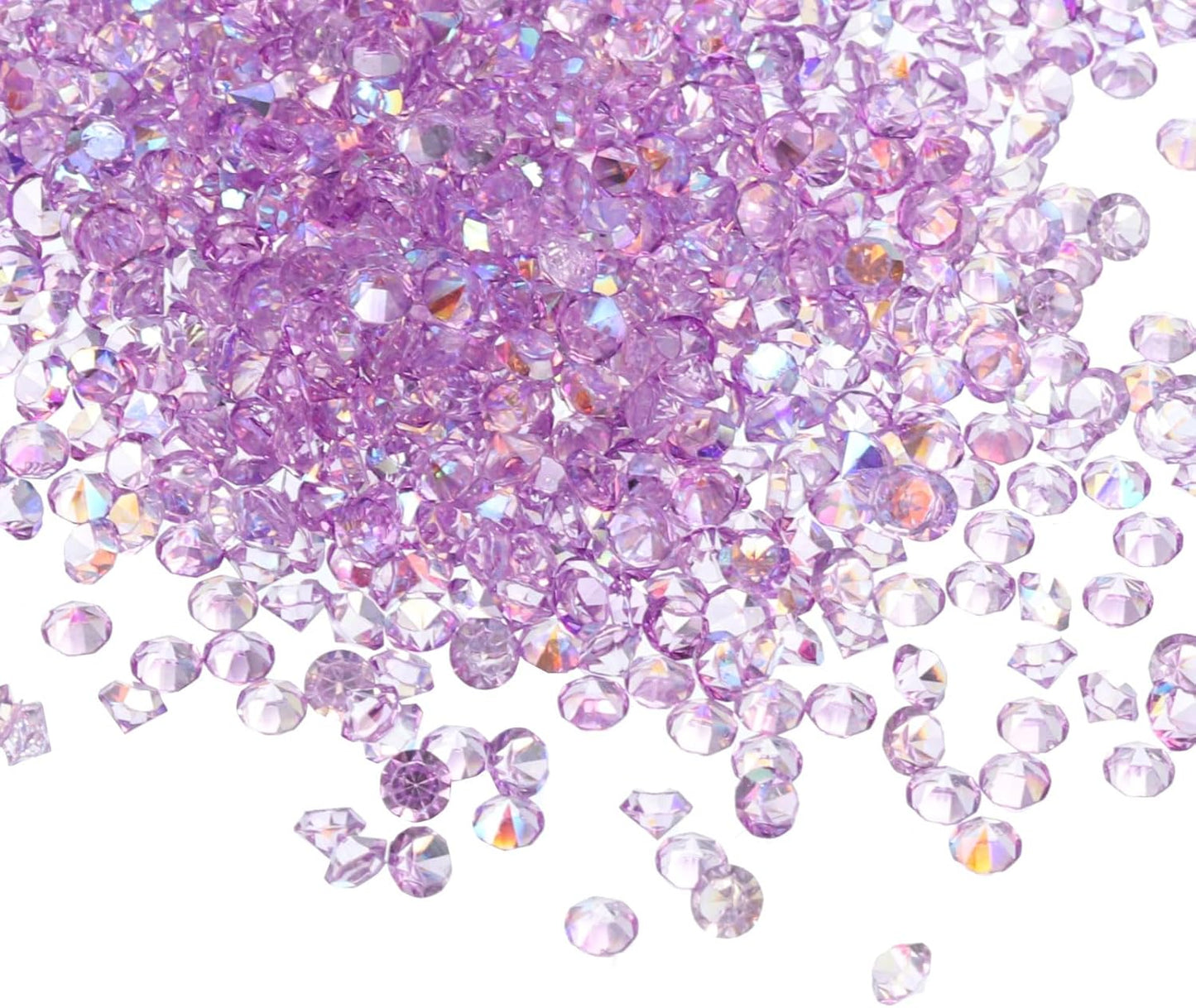 PATIKIL 14000Pcs Wedding Table Scatter Confetti Crystals 3mm Acrylic Diamonds Vase Fillers Gems for Table Centerpiece Decorations Bridal Shower Party, Light Purple AB