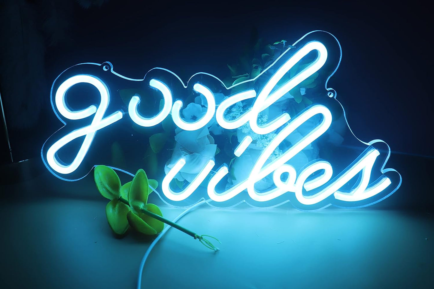 Ulalaza LED Neon Sign Night Light for Wall Party Décor Bedroom Room Bar Wedding Home Birthday Art Decoration Christmas with USB Chain Light modulator 5v (lets party blue)