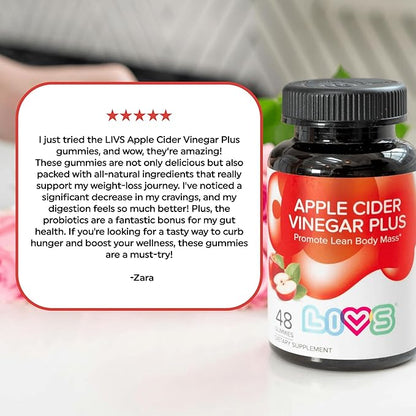 Apple Cider Vinegar Plus Gummies with Turmeric & Ginger | Organic ACV Gummies for Detoxification, Metabolism & Immune Support – Vegan, Gluten-Free & Non-GMO – 120 Count