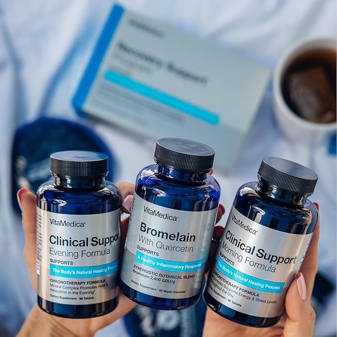 Clinical-Grade Post Surgery Recovery Support Supplement Program, Comprehensive, Physician-Designed Formulation to Support Healing with Vitamins, Minerals, Antioxidants, Bromelain and Quercetin