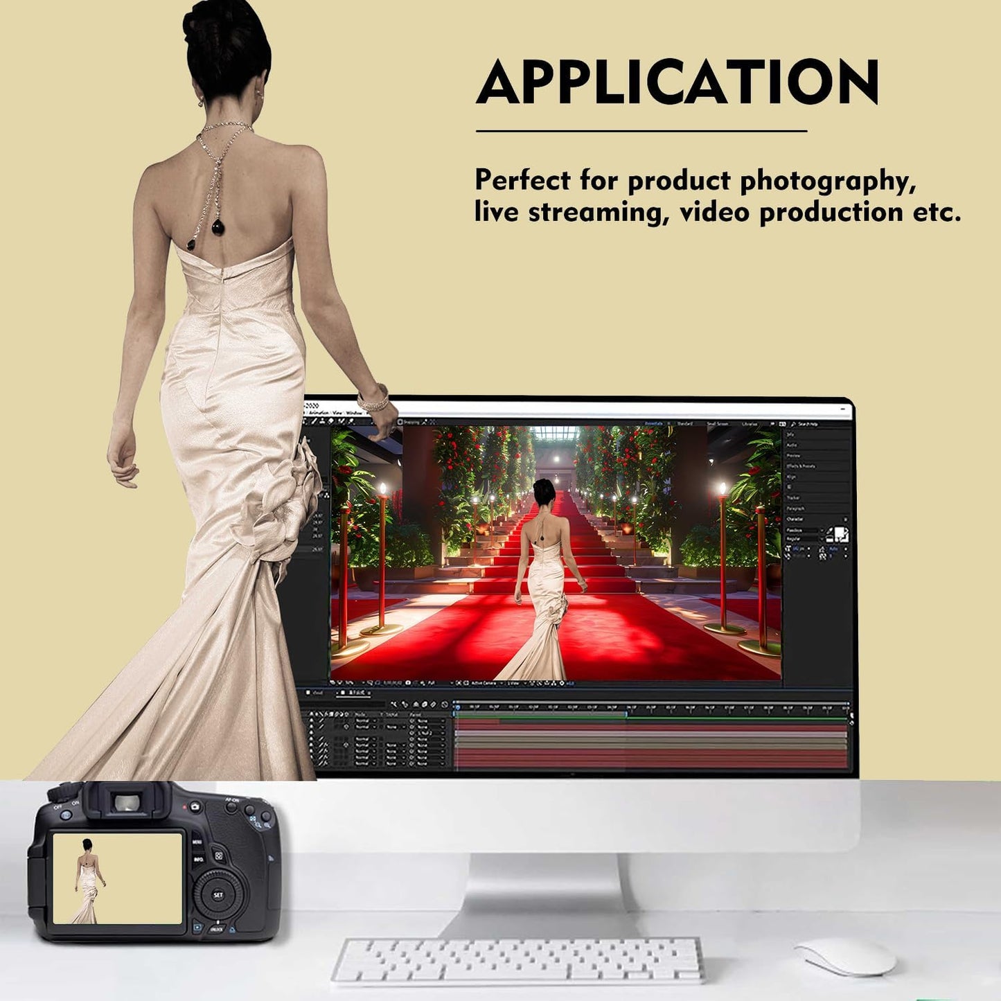 Tan Photography Backdrop for Photoshoot, Photo Backdrop Curtain, Perfect Tan Backdrops for Party Portrait Photoshoots Video Studio 10FTx10FT