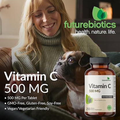Futurebiotics Vitamin C 500mg Non-GMO, 250 Tablets