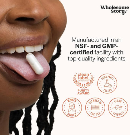 Wholesome Story Myo-Inositol & D-Chiro Inositol Supplement for Women | Fertility Supplements for Hormonal Balance & Ovarian Health Support | Myoinositol | Ideal 40:1 Ratio | 30 Servings