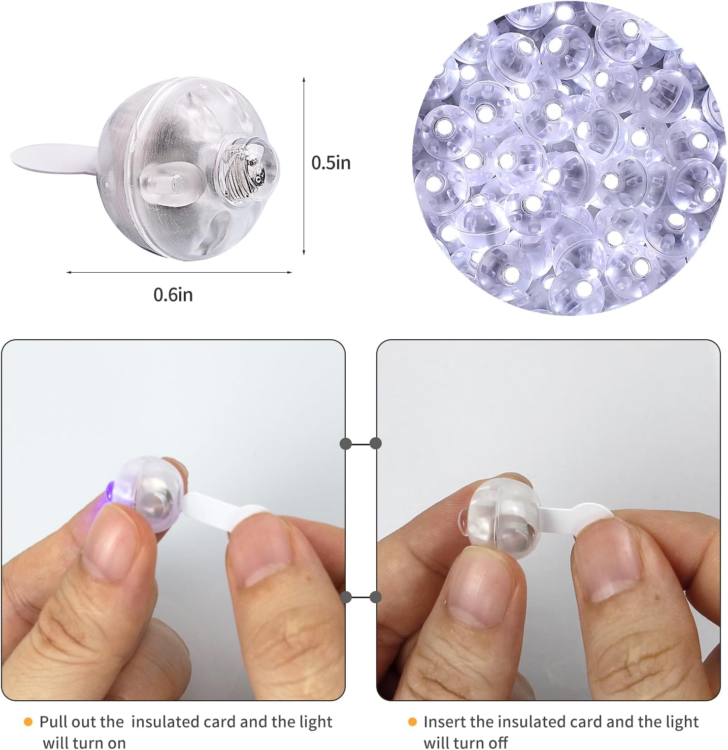 Aogist 200Pcs White Balloon Lights with Hook,Long Standby Time,Waterproof Mini Light for Birthday Party Wedding Christmas Halloween Easter Decorative (Flash)