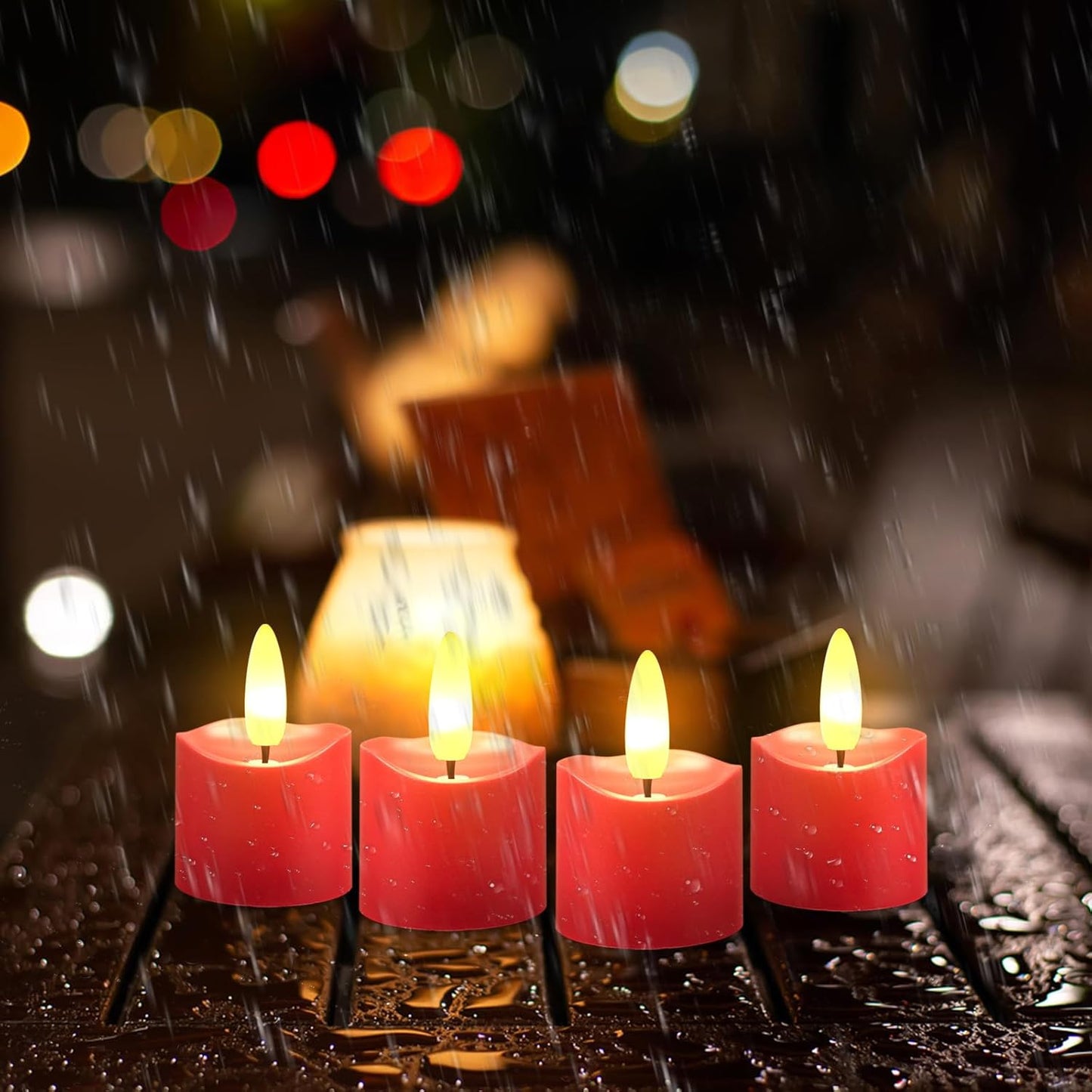 HL Rechargeable Waterproof Tea Lights,100H+ Highly Bright Led Flameless Candles,Magnetic Charging Battery Candles with Remote,Electric Votive Candles for Home Halloween Christmas Decorative-12pcs