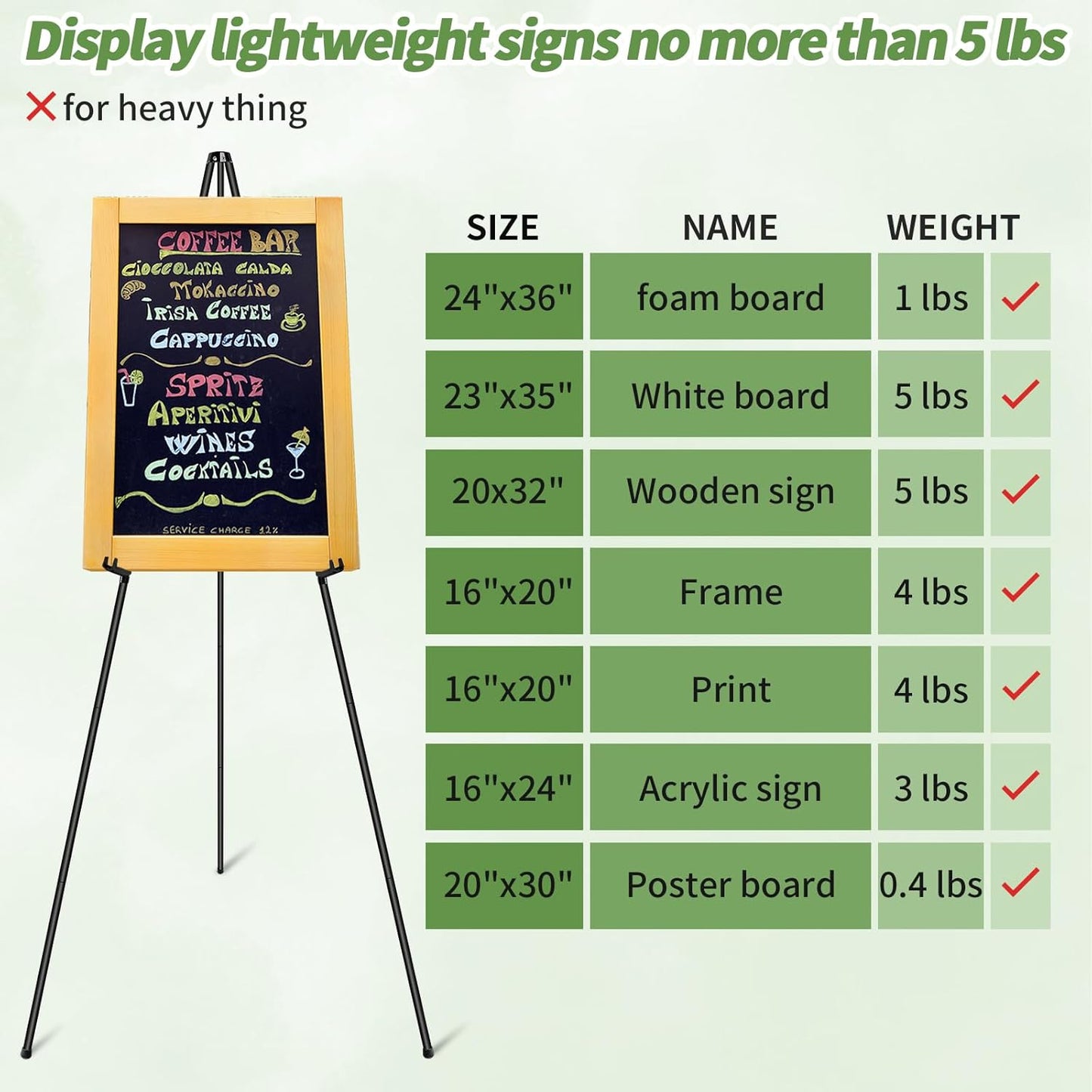 PUJIANG 3 Pack Easel Stand for Display,63" Easels for Playing Pictures, Easels for Signs, Metal Art Easels for Painting, Poster Sign Holder, Floor Display Stand for Wedding Sign with a Carrying Bag