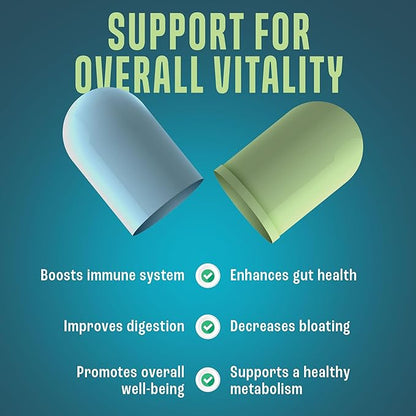 NAVEH PHARMA Adult Postbiotics Capsules for Women and Men | Postbiotics for Gut Health with 200X Ingredients Than Probiotic and Prebiotic | Supports Immunity, Digestion, Microbiome & Metabolism