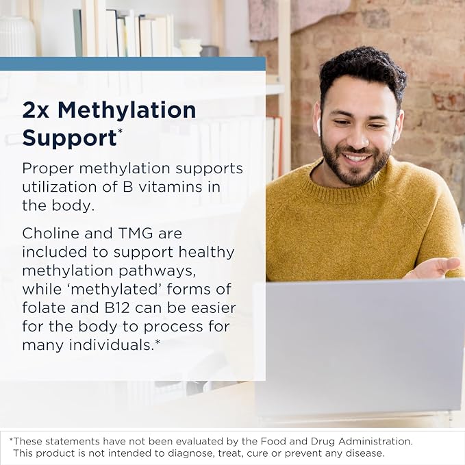 Designs for Health Methylated Vitamin B Complex - Vitamin B Supplements with B12 Vitamins, B1, B3, Niacin, B6, Folate & Biotin - Methylated Multivitamin for Metabolic + Heart Health (120 Capsules)