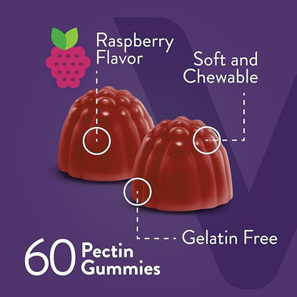 Viteey Womens Multivitamin Gummies - Immune Support - 12 in 1 Essential Vitamins & Minerals - Vitamin A, C, D3, E, B6, B12, Folic Acid, Biotin, Calcium, Zinc & More - Vegetarian - Raspberry Flavored