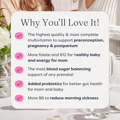 The Prenatal Supplement, Alleviates Morning Sickness and Contains Essential Nutrients Formulated to be The Complete Prenatal and Postnatal Support - 180 Capsules