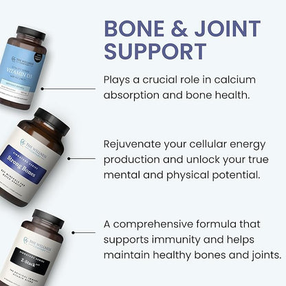 The Wellness Company Strong Bones | 120 Capsules (2-Month Supply) | Made with Key Minerals to Help Build Bone Strength | Non-GMO, Vegan, Gluten Free | for Supporting Bone Strength and Health