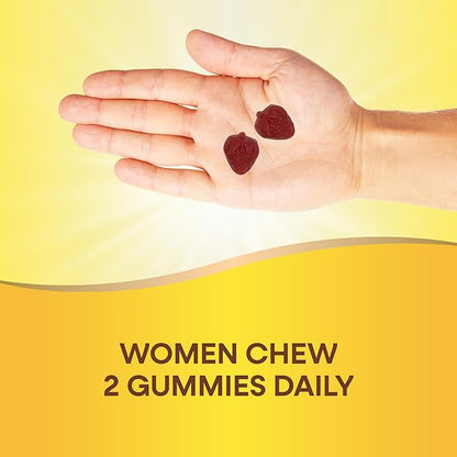 Nature's Way Alive! Zero Sugar Women's Gummy Multivitamins, Energy Metabolism*, Hair, Skin, Nails*, B-Vitamins, No Sugar Alcohols, Plant-Based Sweeteners, Strawberry Flavored, 80 Gummies