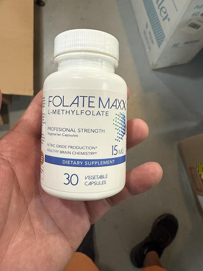 L-Methylfolate 15mg - 30 Capsules - Professional Strength Active Methyl Folate - 5-MTHF Supplement for Men & Women - Non GMO, Gluten Free, No Fillers