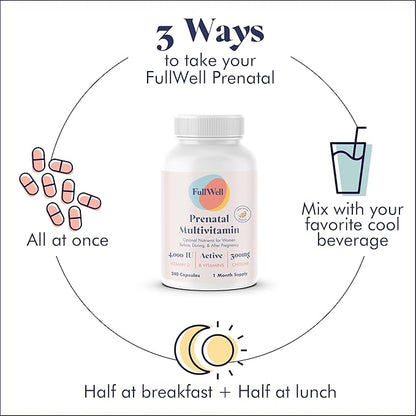 Prenatal Vitamins Lemon | choline, folate, vitamin D for fetal growth, brain development | 26 Vital Nutrients | Dietitian-formulated, OBGYN recommended, non-GMO, 3rd Party tested, 30 Servings