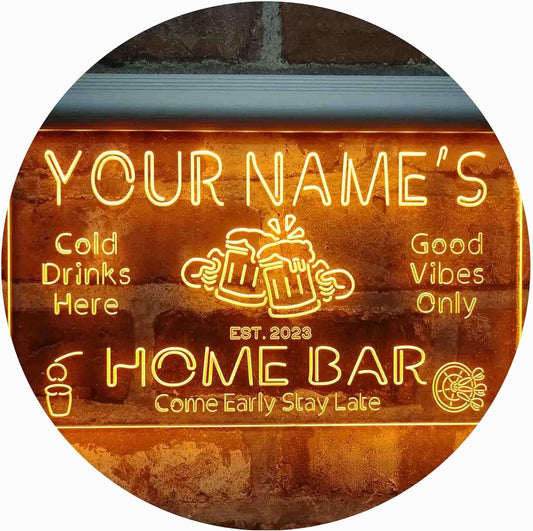 ADVPRO Personalized Your Name Custom Home Bar Beer Established Year Single Color LED Neon Sign 24 x 16 Inches st4s64-p11-tm-y