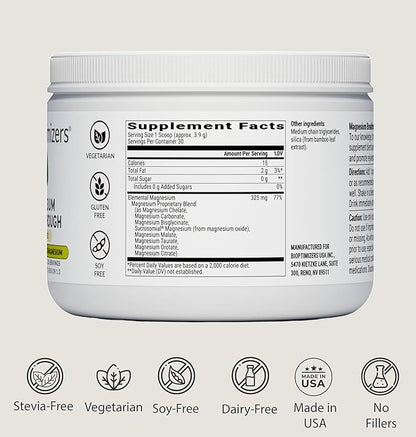 BIOptimizers Magnesium Breakthrough Drink - 8 Forms of Magnesium, Electrolytes, Sleep Health, Stress, Muscle Recovery, Heart Support | Glycinate, Citrate, Malate