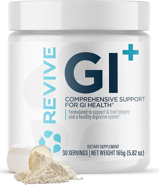 Revive MD Digestive Health Supplement, GI Plus (30 Servings) - Supports Gut Health for Women & Men - Promotes Regularity & Bowel Function - Gut Health Supplements Powder for Gut Lining - Gluten-Free